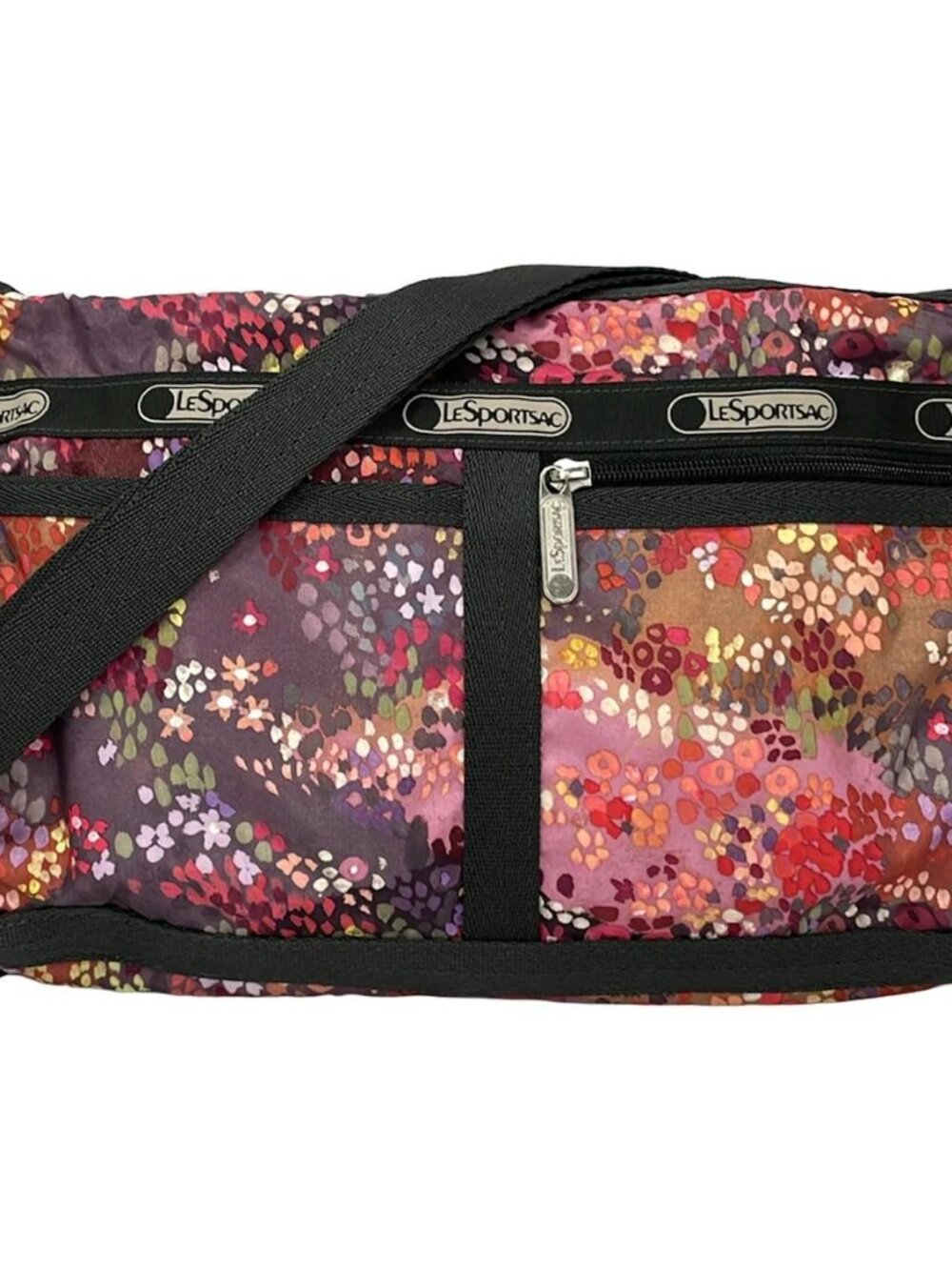 LESPORTSAC Purple Pink Multi Respo Nylon Shoulder Bag